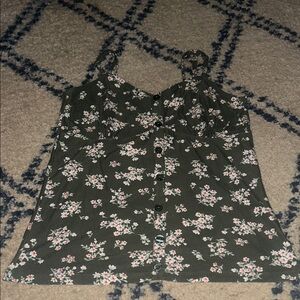 No Boundaries Green Floral Camisole